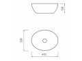 Vasque 33x41 cm, en cramique blanc - COUNTER TOP 1801