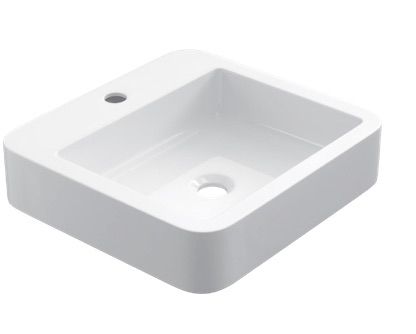 Vasque 42x45 cm, en cramique blanc - COUNTER TOP 1601