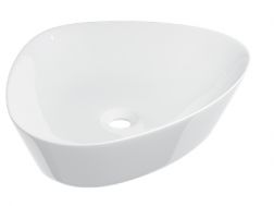 Vasque 50x40 cm, en céramique blanc - COUNTER TOP 2101
