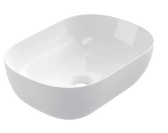 Vasque 46x33 cm, en c�ramique blanc - COUNTER TOP 4001