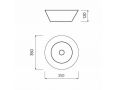 Vasque  350 mm, en cramique blanc - COUNTER TOP 2201