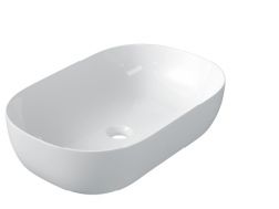 Vasque 61x40 cm, en céramique blanc - COUNTER TOP 4002