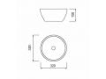Vasque  320 mm, en cramique blanc - COUNTER TOP 2301