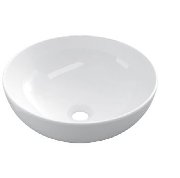 Umywalka Ø 400 mm, biała ceramika - COUNTER TOP 2302