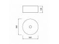 Vasque  360 mm, en cramique blanc - COUNTER TOP 3001
