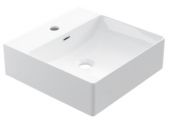 Vasque 40x40 cm, en céramique blanc - COUNTER TOP 1003