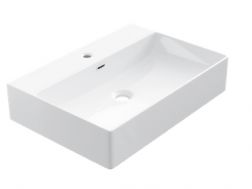 Vasque 42x60 cm, en céramique blanc - COUNTER TOP 1001