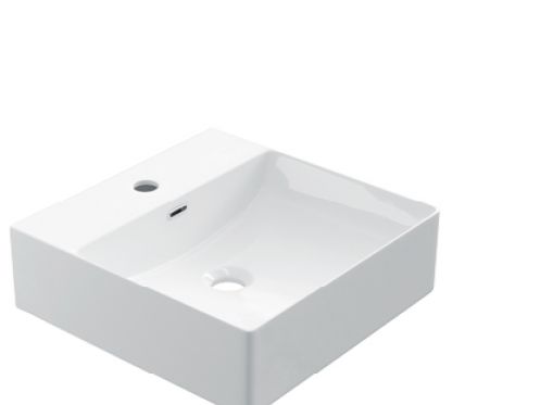 Vasque 42x42 cm, en cramique blanc - COUNTER TOP 1004