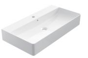Vasque 42x80 cm, en céramique blanc - COUNTER TOP 1010
