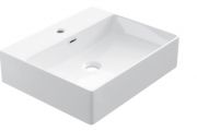 Vasque 42x50 cm, en céramique blanc - COUNTER TOP 1005