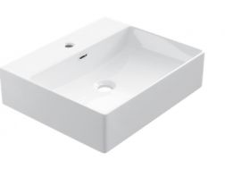 Vasque 42x50 cm, en céramique blanc - COUNTER TOP 1005