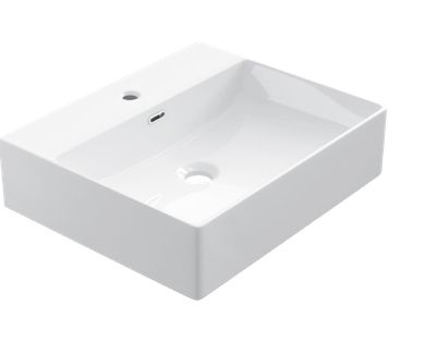 Vasque 42x50 cm, en cramique blanc - COUNTER TOP 1005