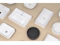 Vasque 36x36 cm, en cramique blanc - COUNTER TOP 2401