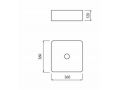Vasque 36x36 cm, en cramique blanc - COUNTER TOP 2401