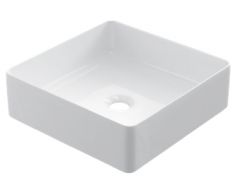Vasque 36x36 cm, en céramique blanc - COUNTER TOP 2401