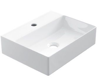 Vasque 35x45 cm, en cramique blanc - COUNTER TOP 1008