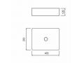 Vasque 47x37 cm, en cramique blanc - COUNTER TOP 2402