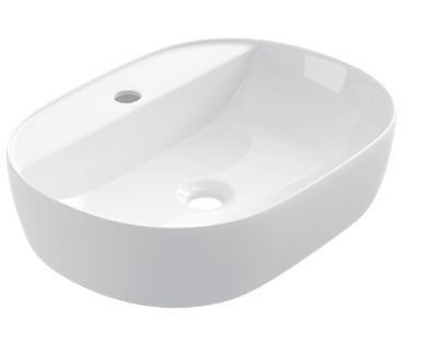Vasque 500x380 mm, en cramique blanc - COUNTER TOP 1007
