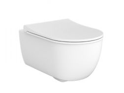 Blanc mate - Cuvette de toilette, suspendu, pour WC
