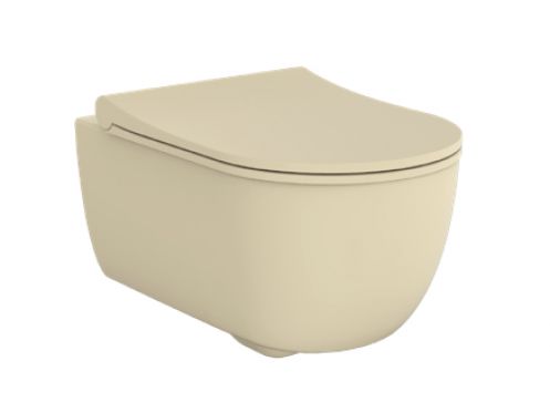 Beige mate - Cuvette de toilette, suspendu, pour WC