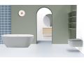 Fritstående badekar, 1500 x 750 x 570 mm, akryl - BARO Mat sort
