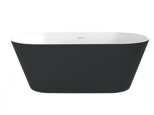 Baignoire lot, 1700 x 800 x 640 mm, en rsine minrale Solid Surface, de couleur mate - HYDRA anthracite