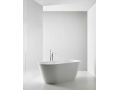Vrijstaande badkuip, 1700 x 800 x 640 mm, in minerale hars Solid Surface, in matte kleur - HYDRA Szary