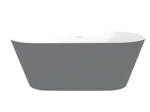 Baignoire lot, 1700 x 800 x 640 mm, en rsine minrale Solid Surface, de couleur mate - HYDRA gris