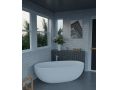 Baignoire lot, 1655 x 755 x 535 mm, en rsine minrale Solid Surface, de couleur mate - OVALE