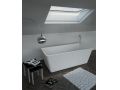 FritstÃ¥ende badekar, 1700 x 800 x 580 mm, i solid overflade mineralharpiks, i mat farve - KUBO