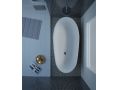 Vrijstaande badkuip, 1550 x 850  x 580 mm, in minerale hars Solid Surface, in matte kleur - ASY