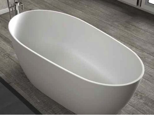 Baignoire lot, 1550 x 850 x 580 mm, en rsine minrale Solid Surface, de couleur mate - ASY