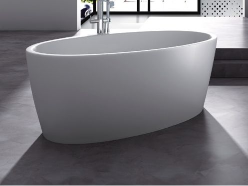 Baignoire lot, 1400 x 880 x 550 mm, en rsine minrale Solid Surface, de couleur mate - ELY