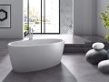 Vrijstaande badkuip, 1400 x 880 x 550 mm, in minerale hars Solid Surface, in matte kleur - ELY