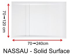 Receveur de douche, caniveau, en résine minérale Solid Surface - NASSAU