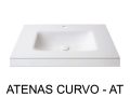 Plan vasque thermoform, suspendue ou  encastrer, en Solid-Surface - ATENAS CURVO 40