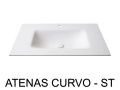 Plan vasque thermoform�, suspendue ou � encastrer, en Solid-Surface - ATENAS CURVO 40