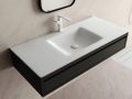 Plan vasque thermoform, suspendue ou  encastrer, en Solid-Surface - ATENAS CURVO 40