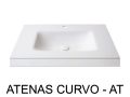 Plan vasque thermoform�, suspendue ou � encastrer, en Solid-Surface - ATENAS CURVO 50