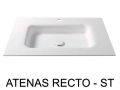 Plan vasque thermoform�, suspendue ou � encastrer, en Solid-Surface - ATENAS RECTO 40