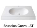Plan vasque thermoform�, suspendue ou � encastrer, en Solid-Surface - BRUSELAS CURVO