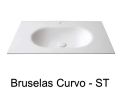 Umywalka termoformowana, podwieszana lub do zabudowy, w Solid-Surface - BRUSELAS CURVO