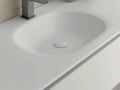Termoformet håndvask, ophængt eller indbygget, i solid overflade - BRUSELAS CURVO