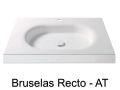 Plan vasque thermoform�, suspendue ou � encastrer, en Solid-Surface - BRUSELAS RECTO