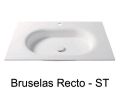 Plan vasque thermoform�, suspendue ou � encastrer, en Solid-Surface - BRUSELAS RECTO