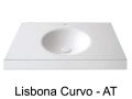 Plan vasque thermoform�, suspendue ou � encastrer, en Solid-Surface - LISBONA CURVO 33
