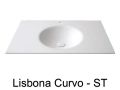 Plan vasque thermoform, suspendue ou  encastrer, en Solid-Surface - LISBONA CURVO 33