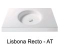 Plan vasque thermoform�, suspendue ou � encastrer, en Solid-Surface - LISBONA RECTO 33