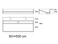 Plan vasque, caniveau, suspendue ou  poser, en Solid-Surface - CALIFORNIA
