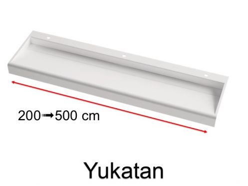 Blat pod umywalkę, kanał odpływowy, podwieszany lub wolnostojący, w wersji Solid-Surface - YUKATAN